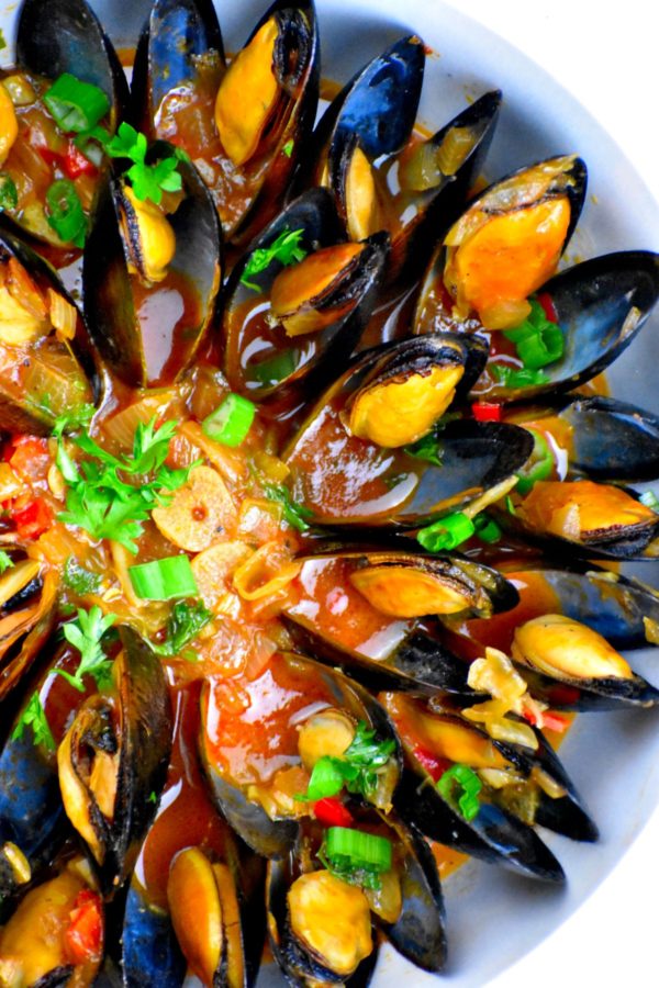 45个最好的海鲜食谱-葡萄牙贻贝。