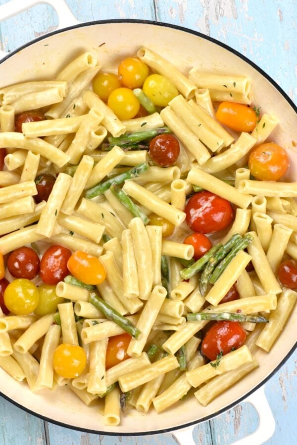 pasta stirred in